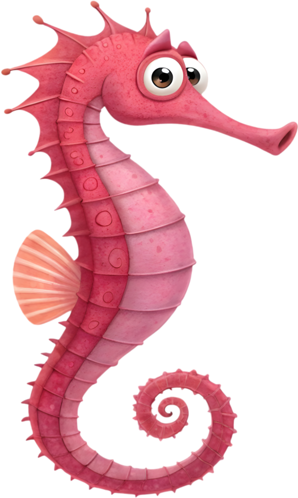 Cartoon Seahorse Clipart for Colorful Marine Life Designs. . png