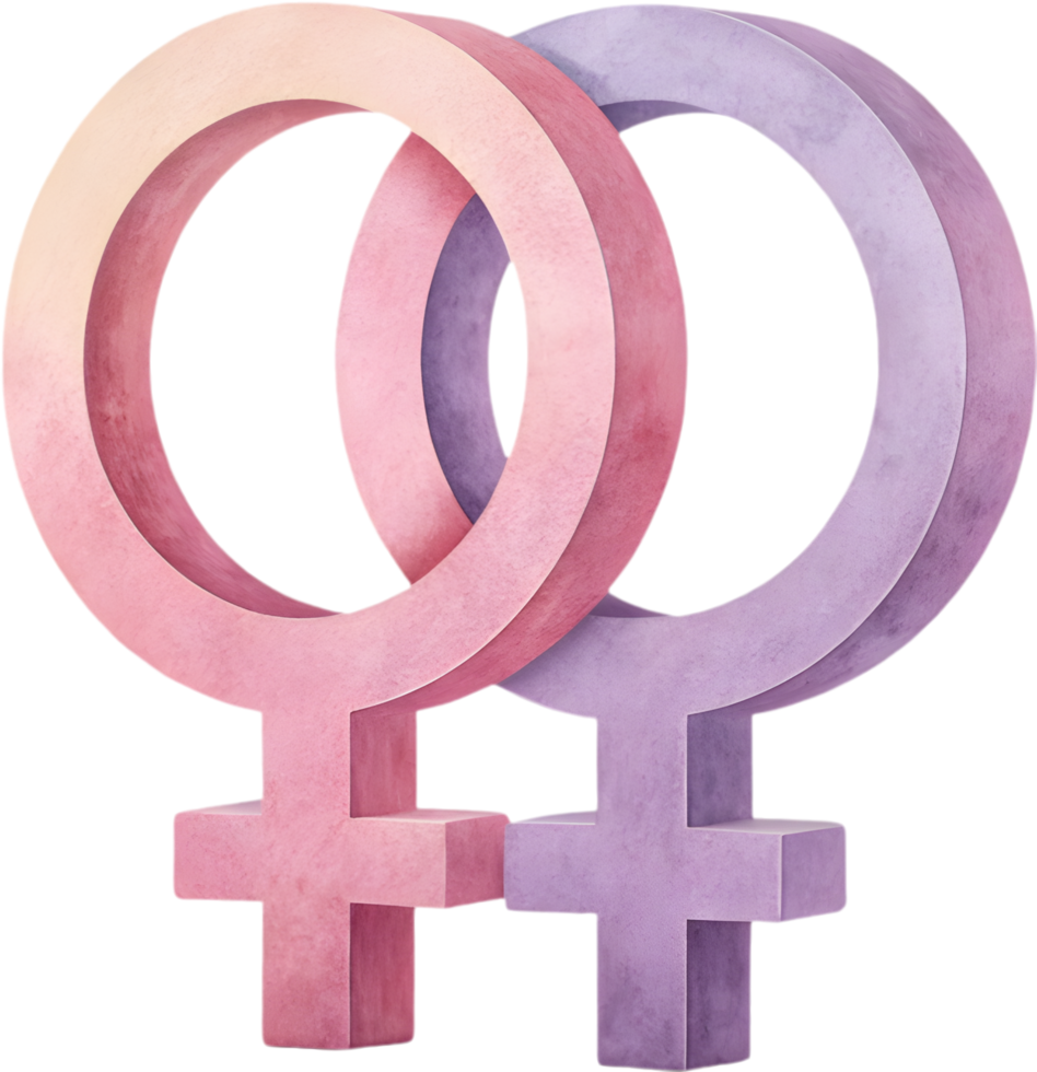 Feminine LGBTQ Rights Symbol for Love and Unity. . png