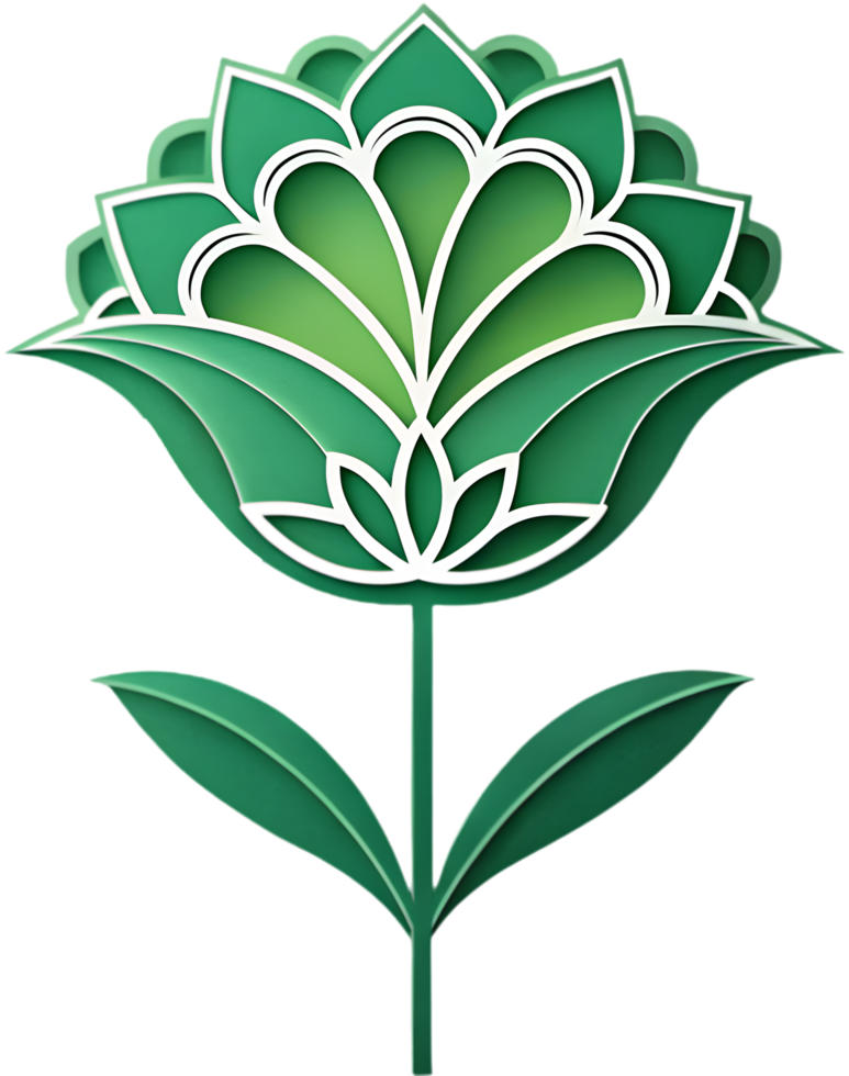 Green Carnation LGBTQ Symbol for Love and Inclusive Support. . png