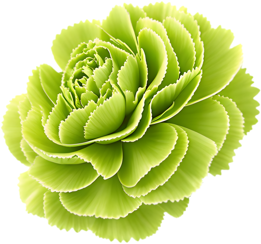 Artistic Green Carnation Clipart for LGBTQ Love and Celebration. . png
