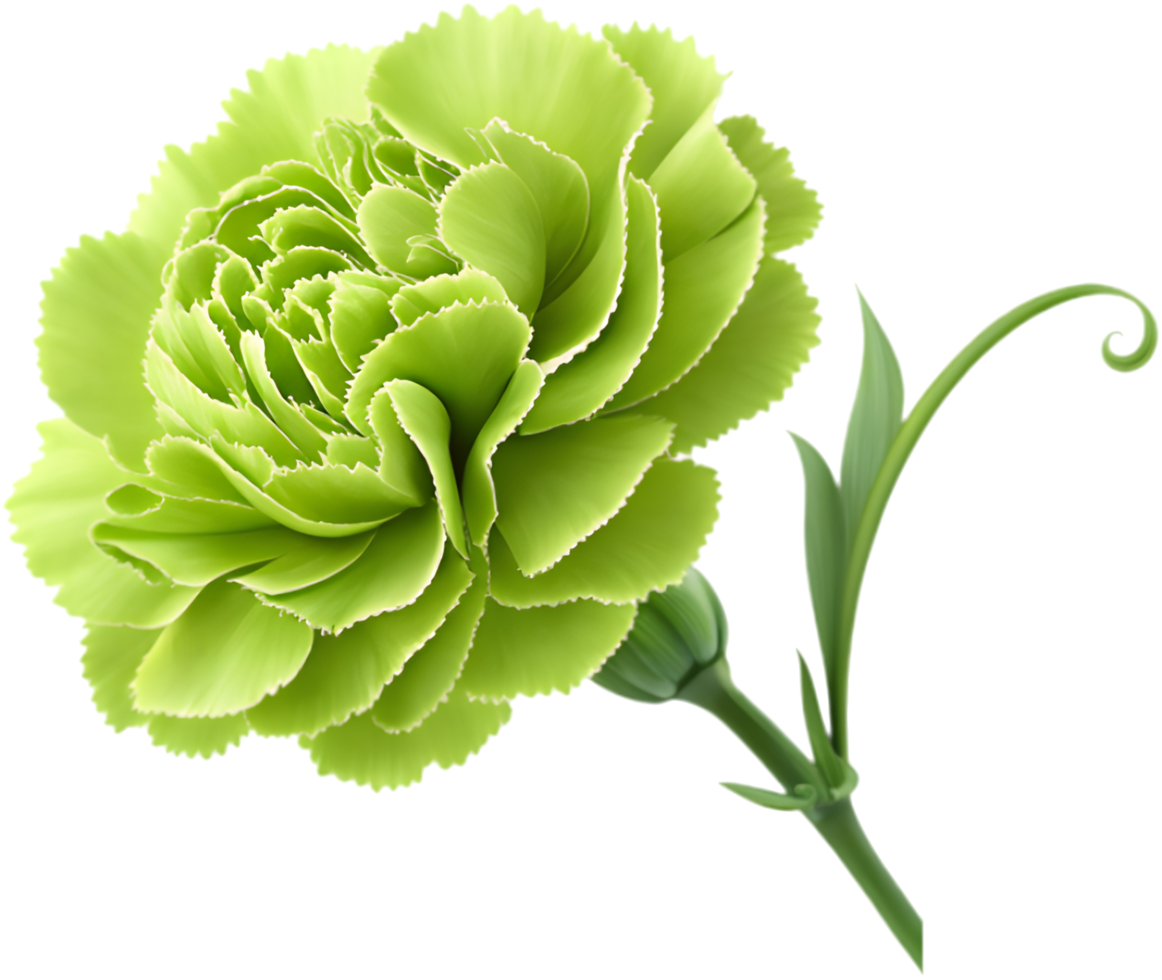 Express Your Pride with This Gorgeous Green Carnation Design. . png