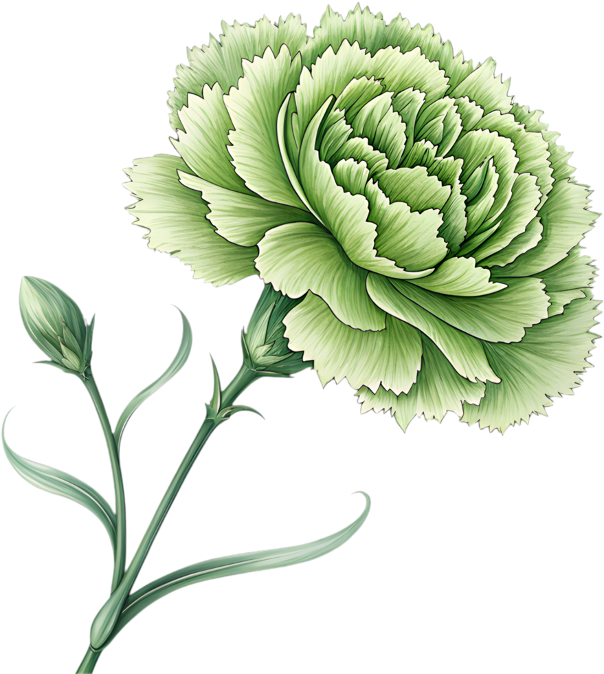 LGBTQ Floral Representation with a Green Carnation Symbol. . png