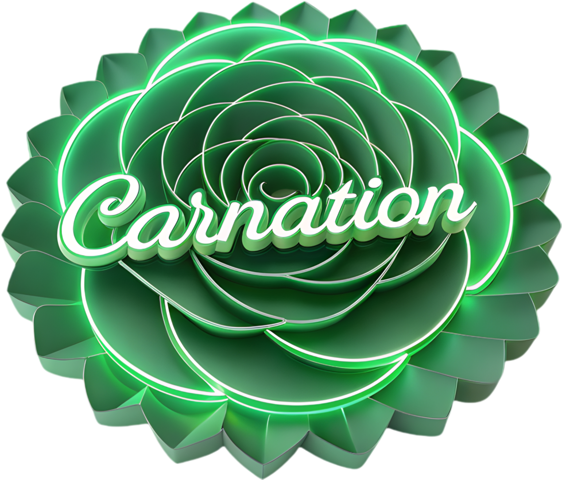 Pride Emblem Green Carnation LGBTQ Clipart for Awareness. . png