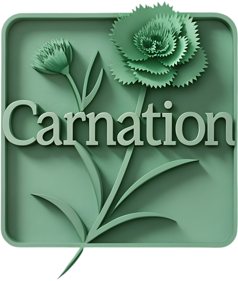 Green Carnation LGBTQ Symbol Celebrating Love and Diversity. . png