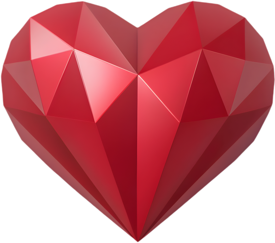 Stunning 3D Render of a Shiny Heart Clipart. . png