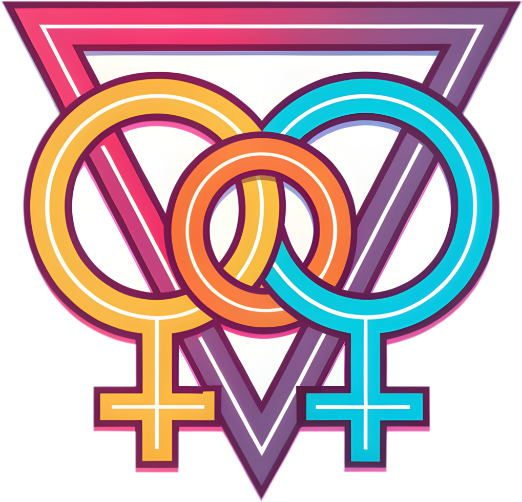 Colorful unity symbols clipart designed for LGBTQ equality. . png