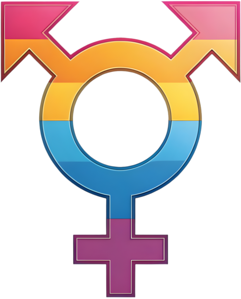 Stunning gender diversity clipart showcasing LGBTQ empowerment. . png