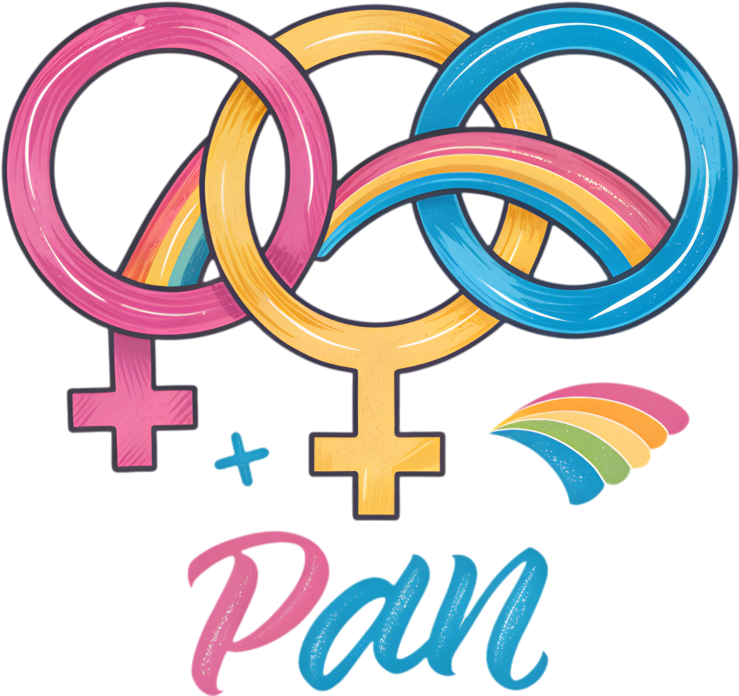 Bright rainbow icons clipart representing LGBTQ support. . png