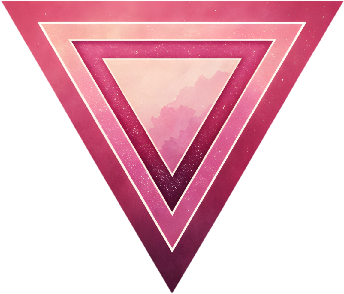 Colorful LGBTQ Symbol with a Pink Triangle Theme. . png