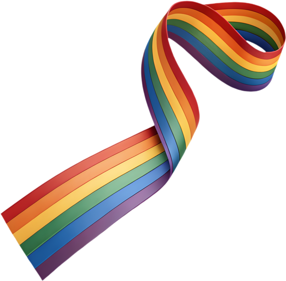 LGBTQ Unity Emblem with a Rainbow Symbol of Love and Diversity. . png