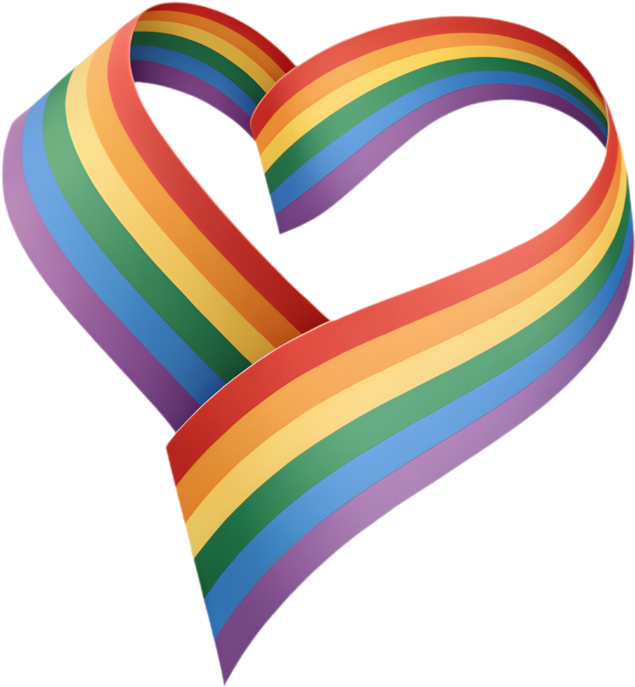 Pride Emblem with Rainbow Colors for Equality and Love. . png