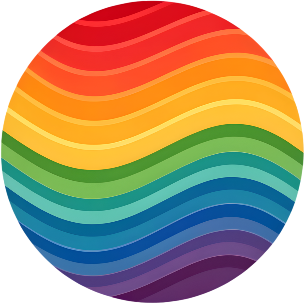 Unity and Love LGBTQ Symbol with a Stunning Rainbow Design. . png