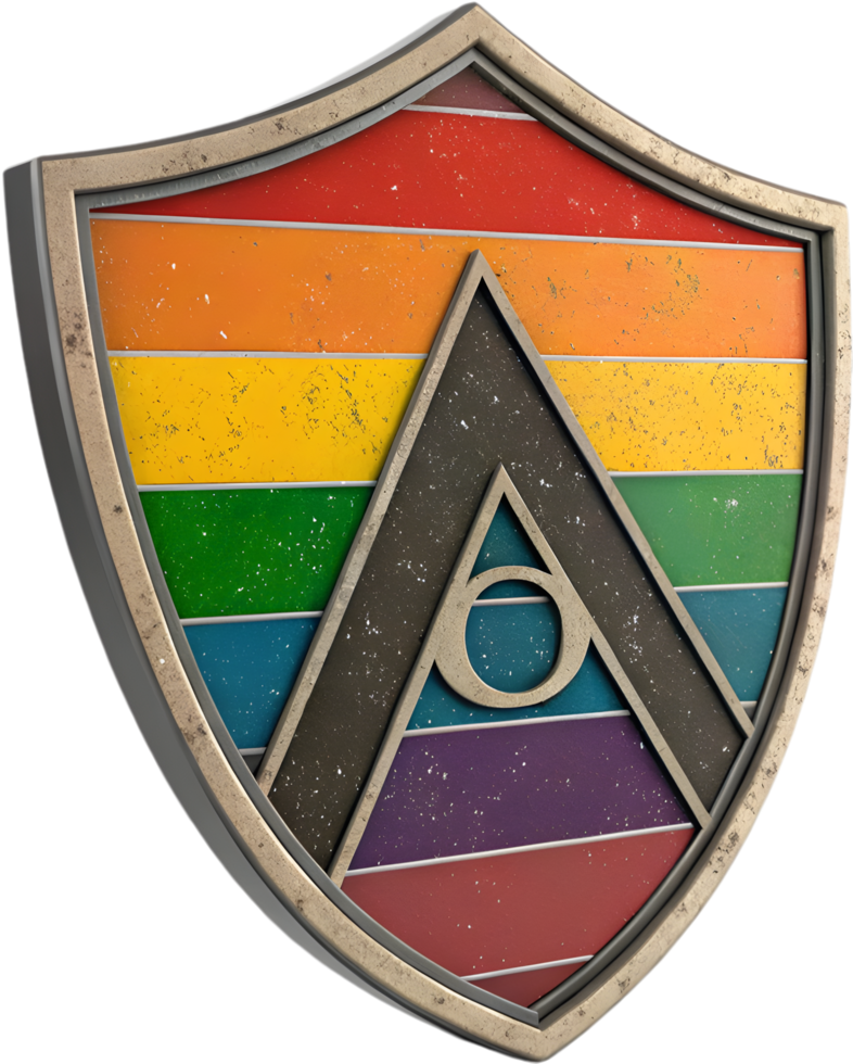 Pride Symbol with LGBTQ Heart and Rainbow Unity Message. . png