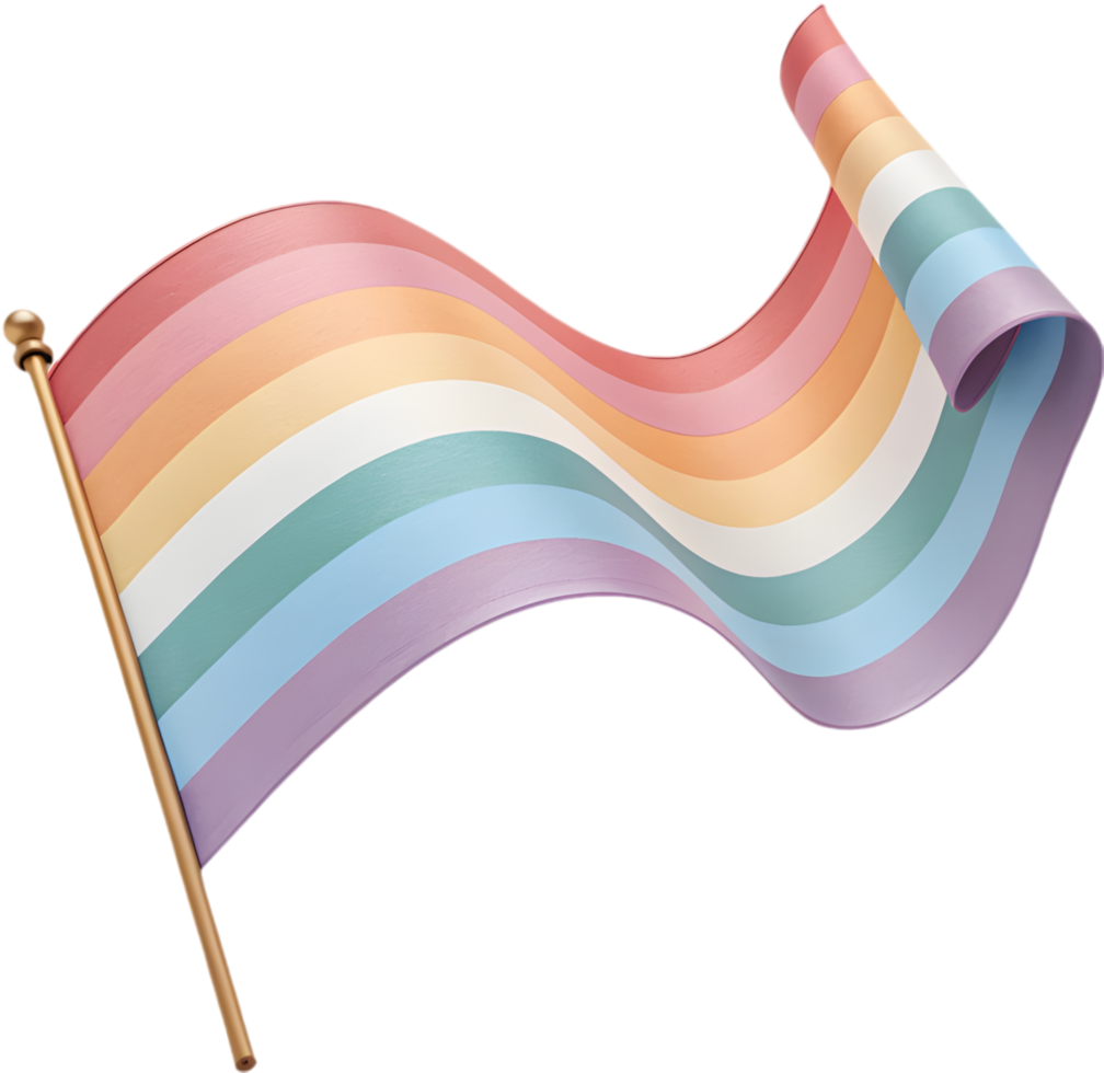 Beautiful pride flag with rainbow for LGBTQ community. . png