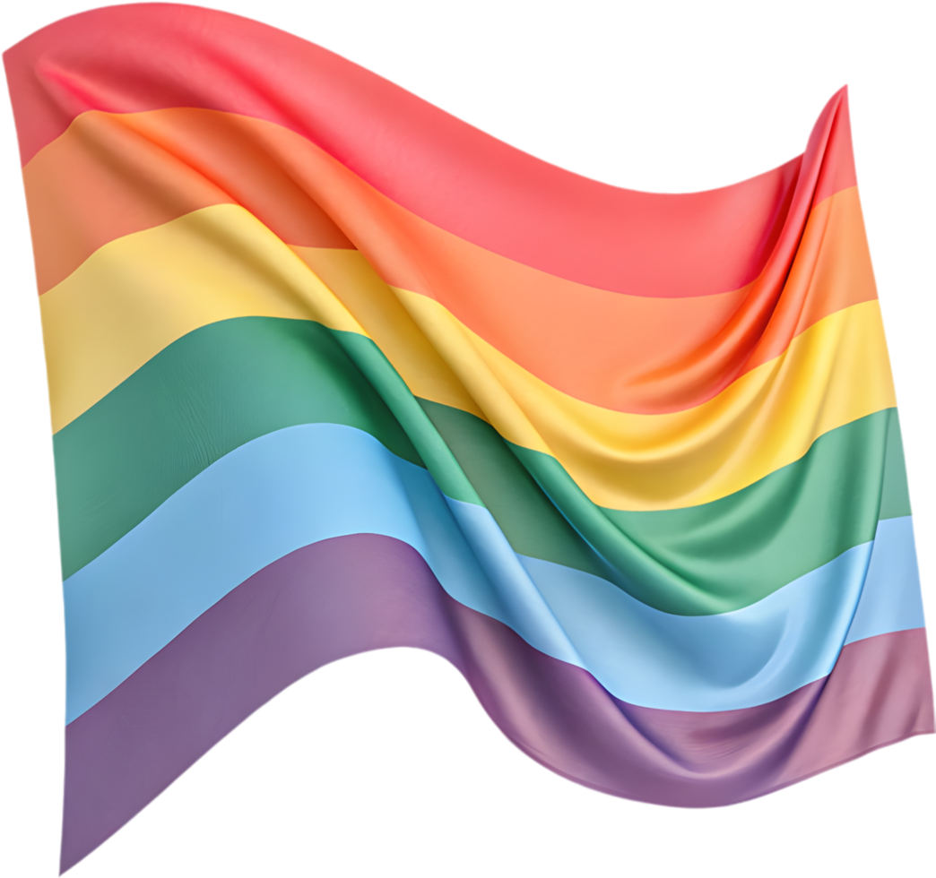 Vibrant pride flag design for LGBTQ love. . png