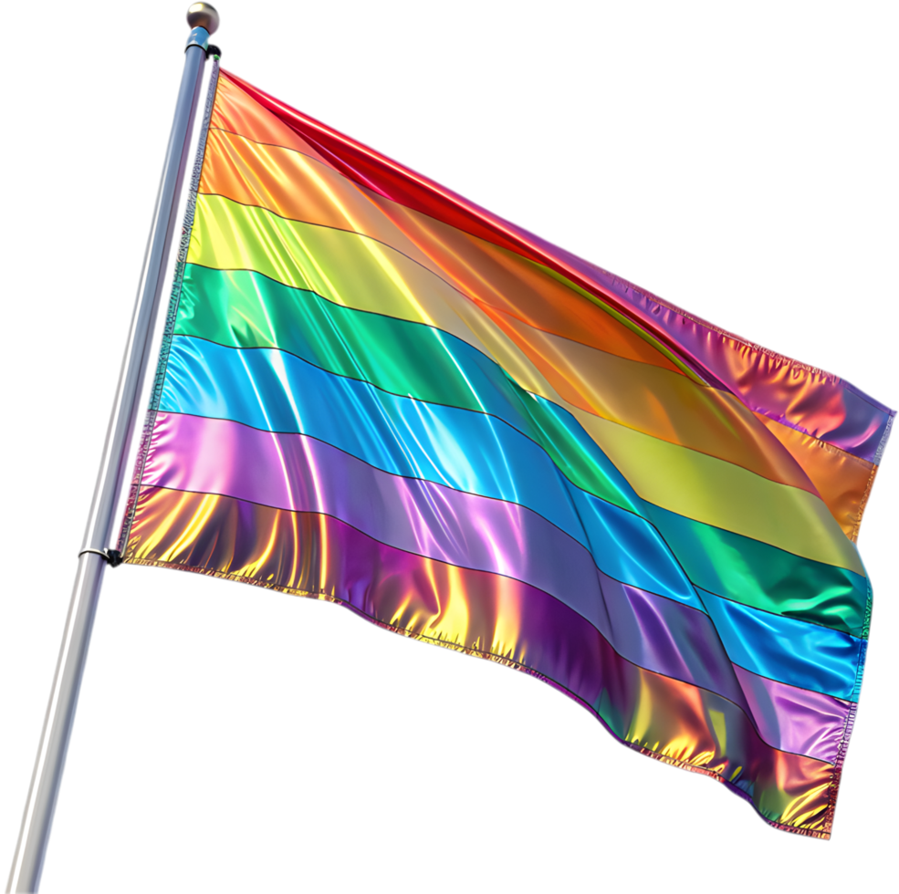 Inclusive and colorful LGBTQ pride flag symbol. . png