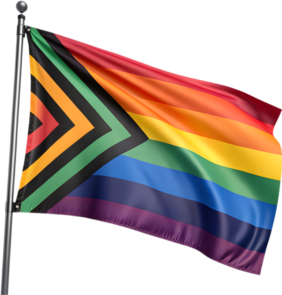Colorful LGBTQ pride flag promoting acceptance. . png