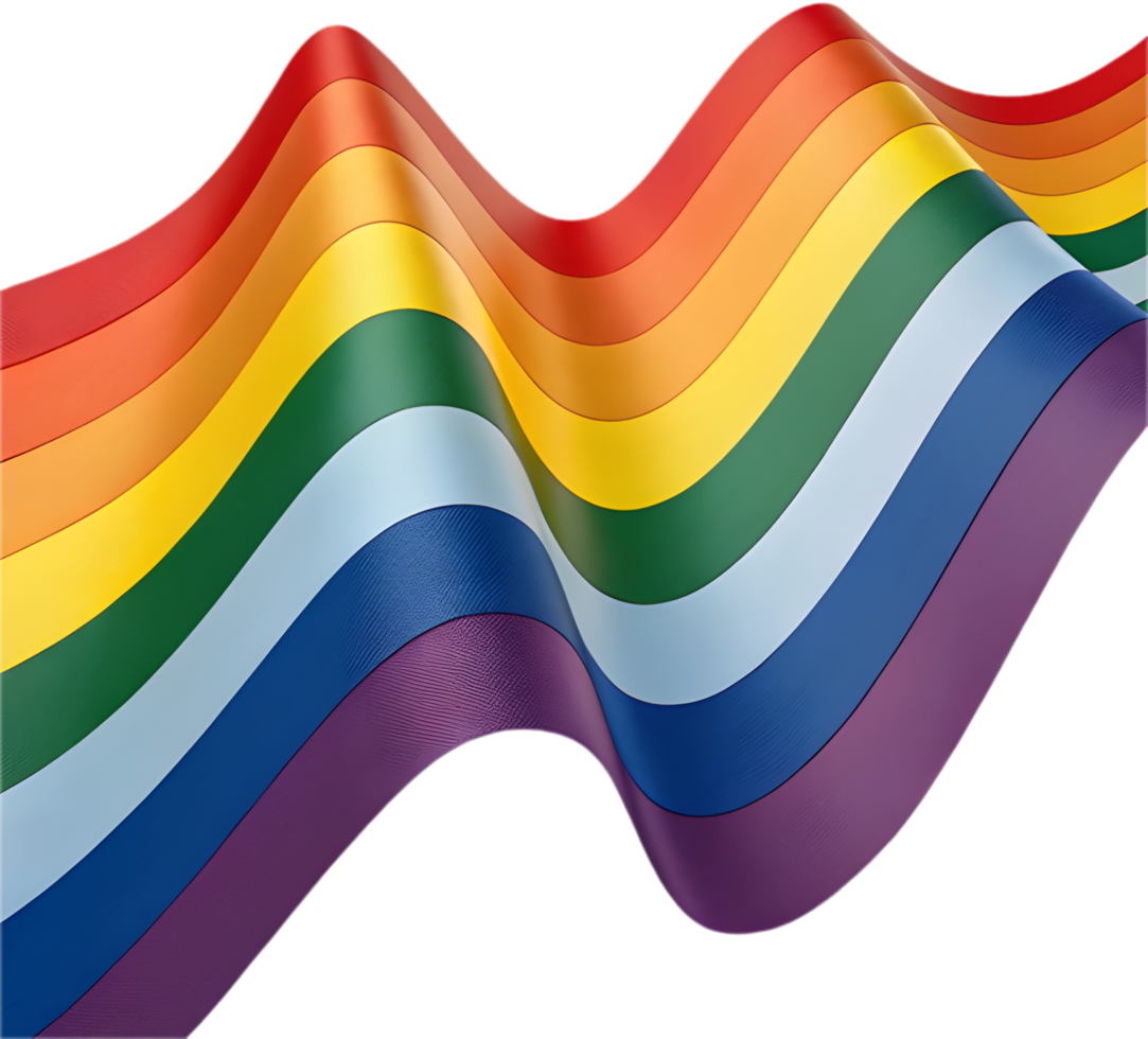 LGBTQ pride flag celebrating diverse love. . png