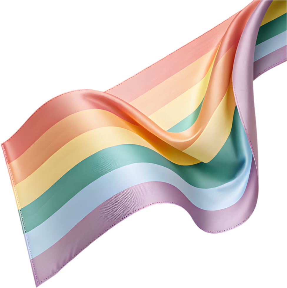 Vibrant pride flag for LGBTQ rights and love. . png