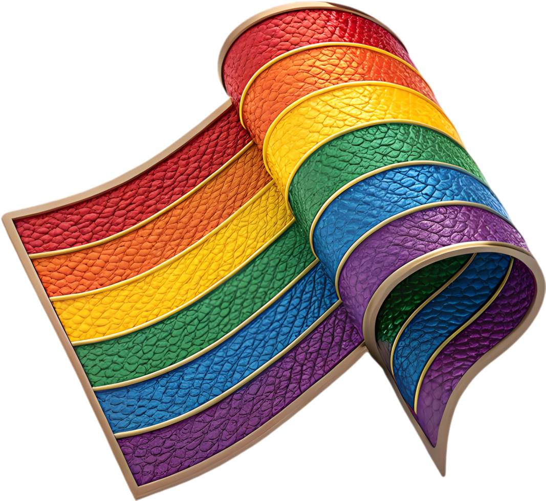 Inclusion and love displayed in LGBTQ pride flag. . png