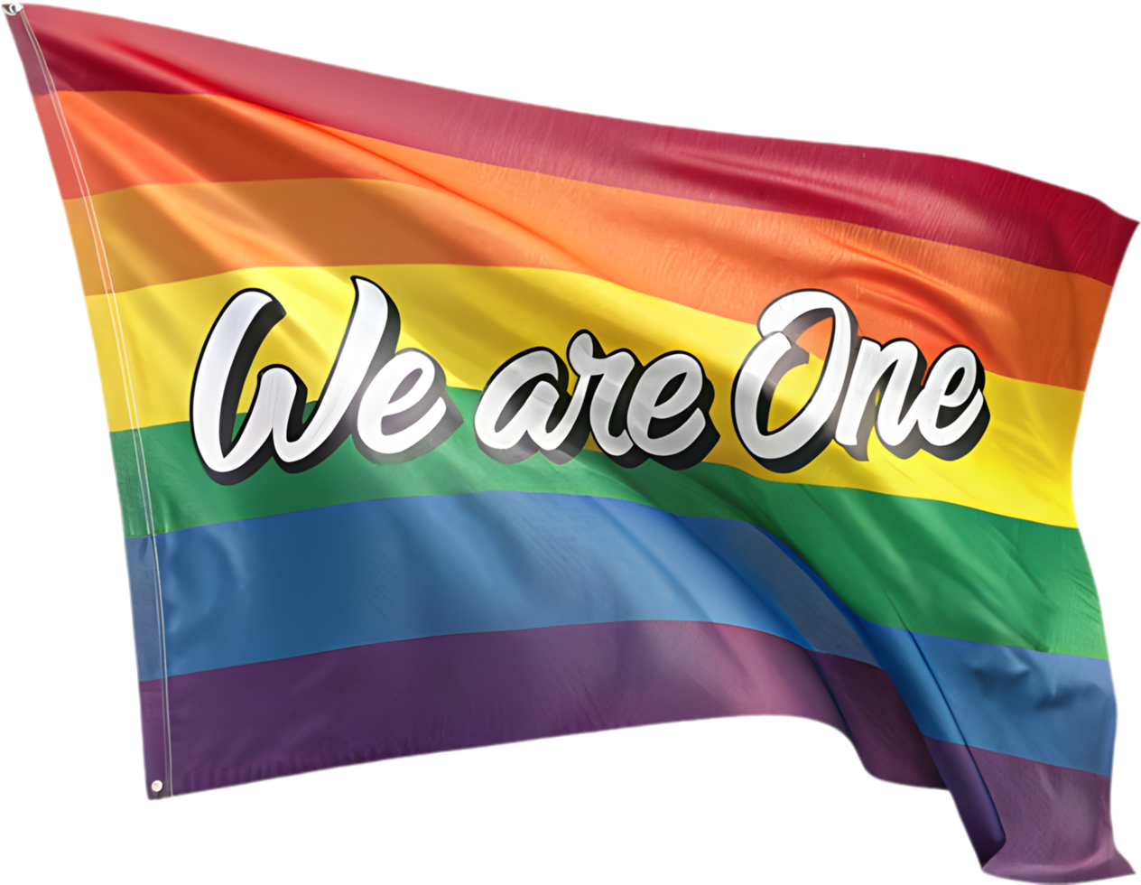 Colorful pride flag showcasing LGBTQ diversity. . png