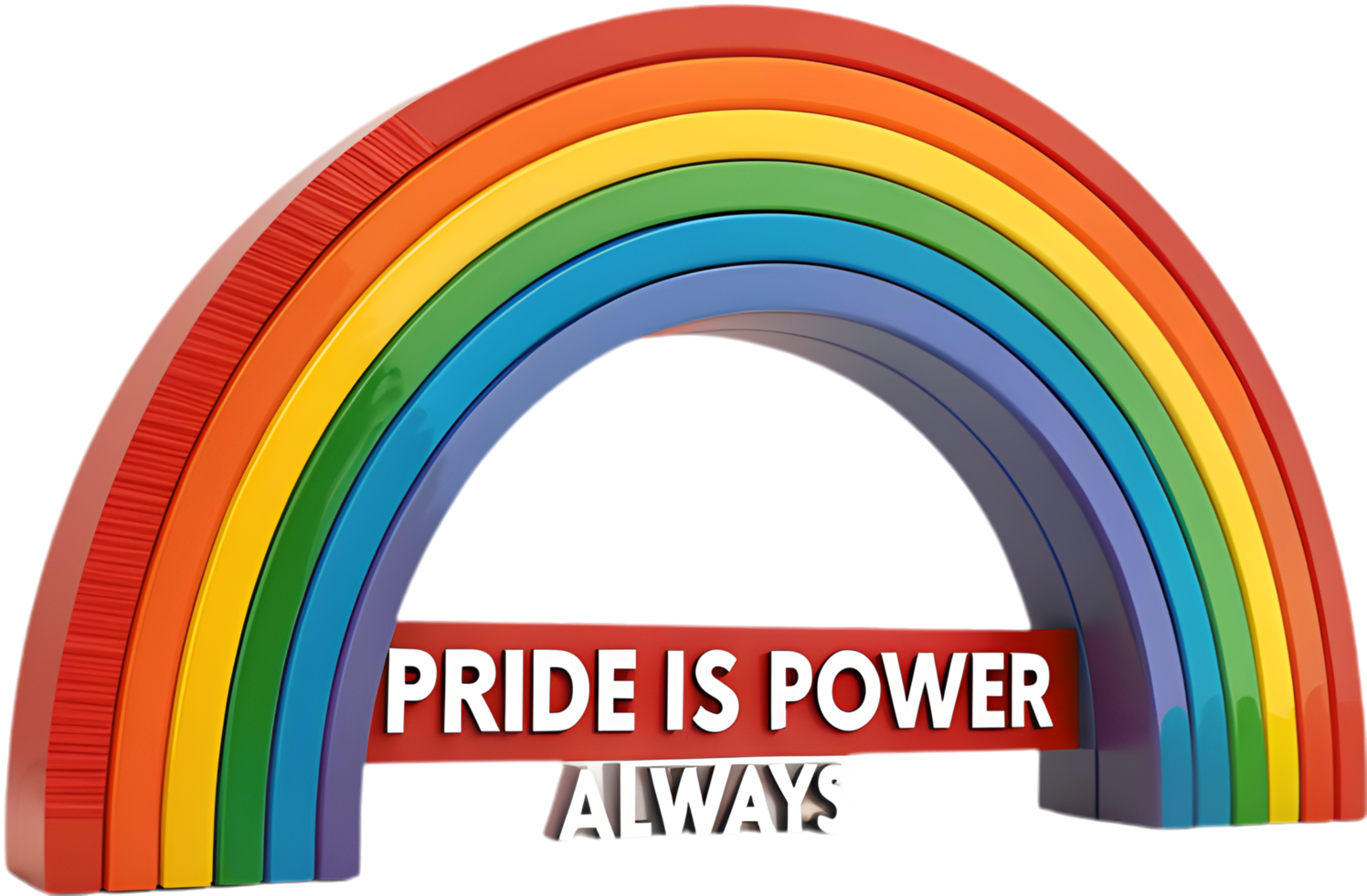 Vibrant LGBTQ Rainbow Arch Clipart for Diversity and Unity . png