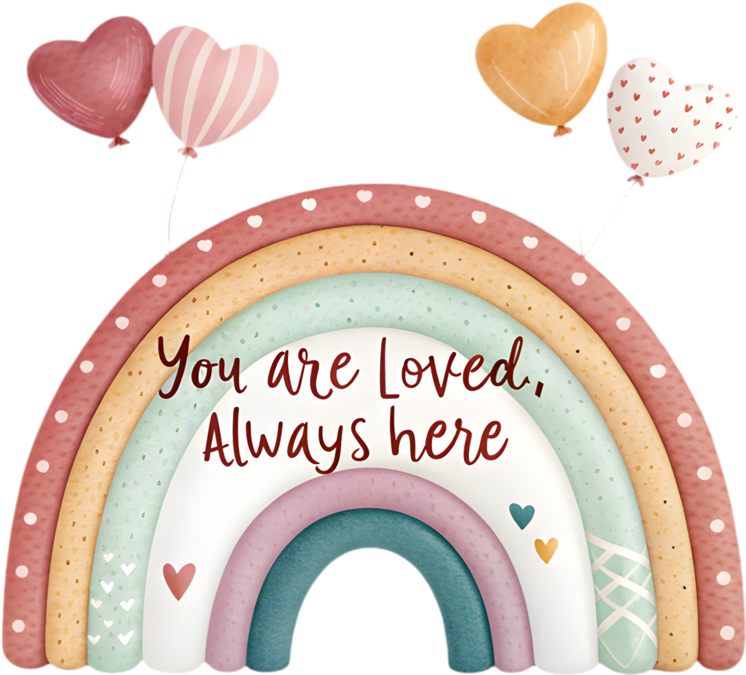 Joyful Rainbow Arch LGBTQ Clipart for Love and Equality . png
