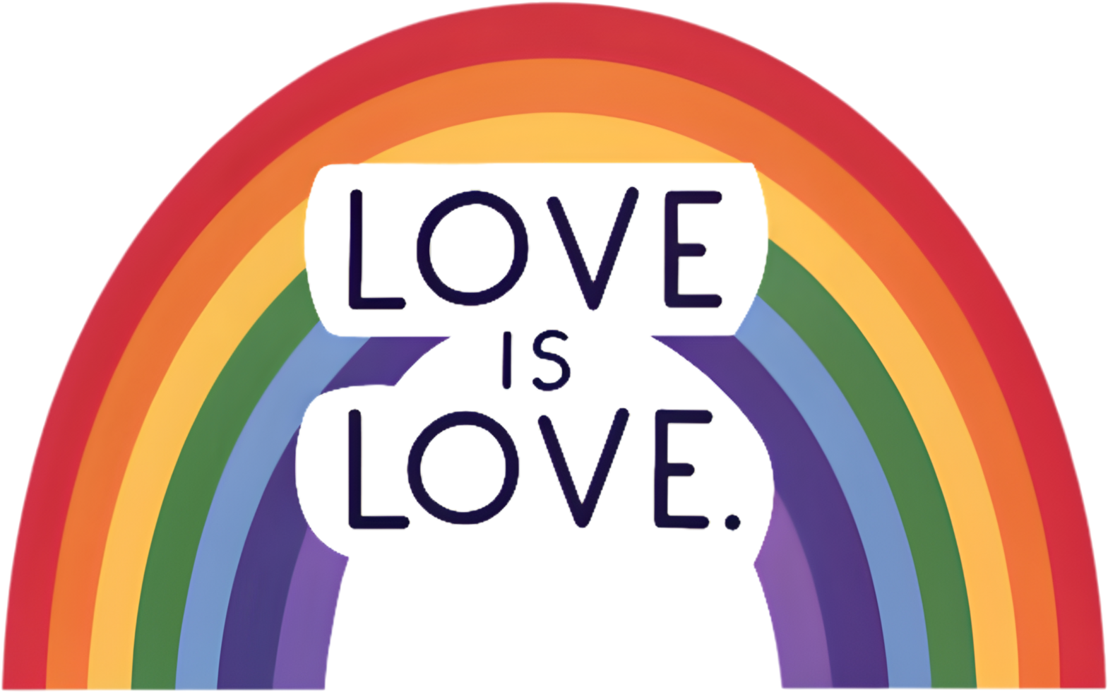 Vibrant LGBTQ Rainbow Arch Clipart for Pride Month . png