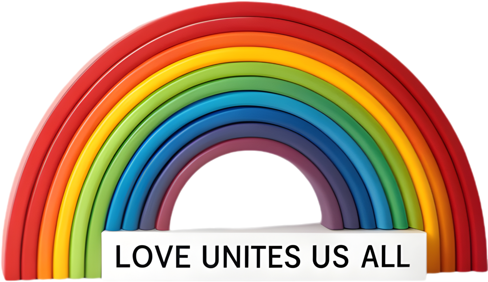 Diverse and Colorful Rainbow Arch LGBTQ Symbols Clipart . png