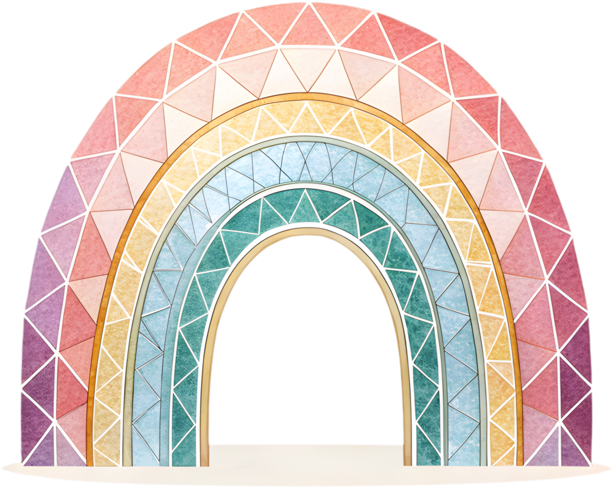 Rainbow Pride Arch LGBTQ Symbols Clipart for Support and Unity . png