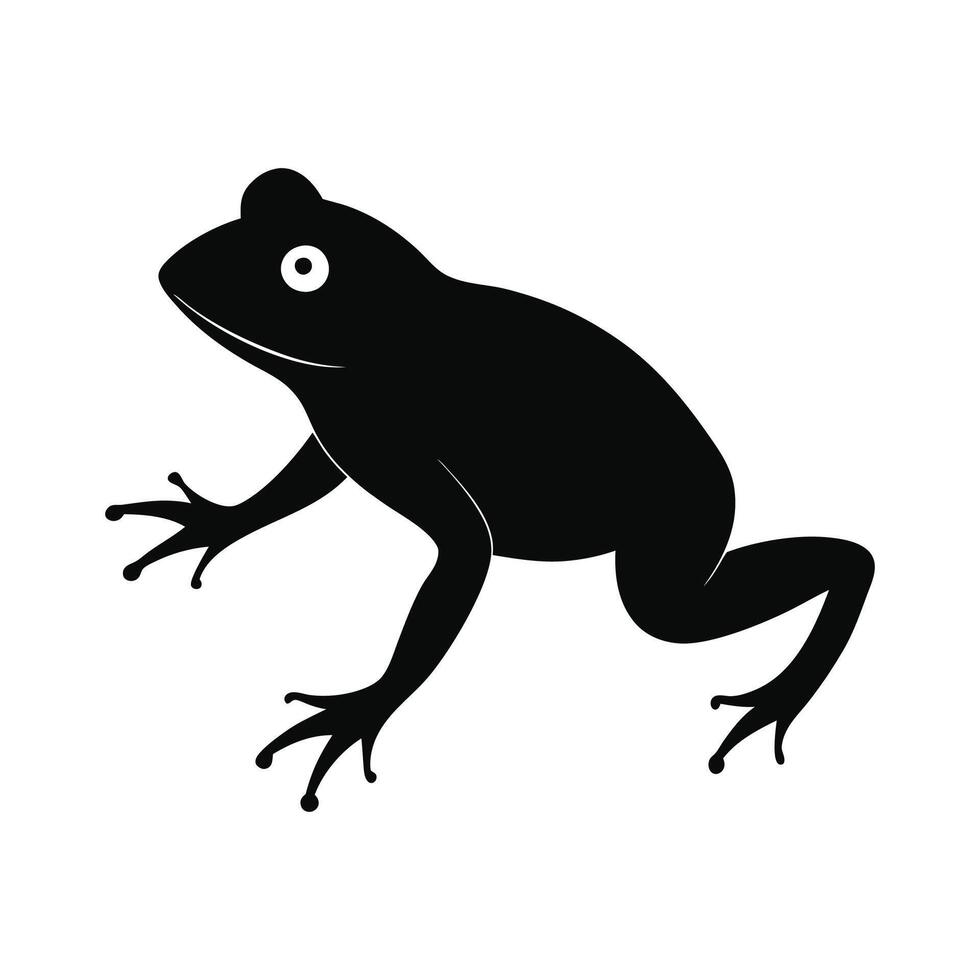 frog silhouette design on a white background vector