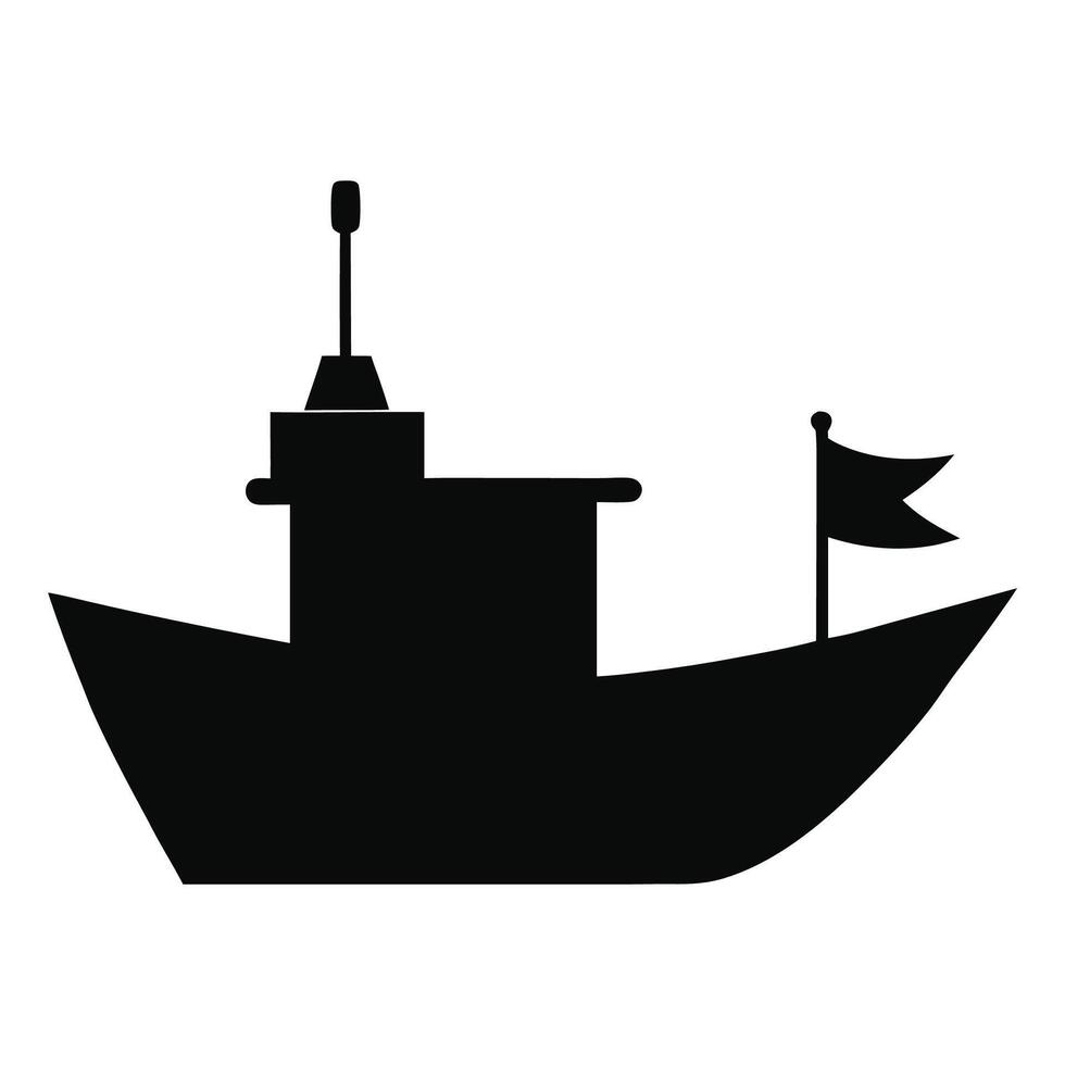 ship boat silhouette design vector