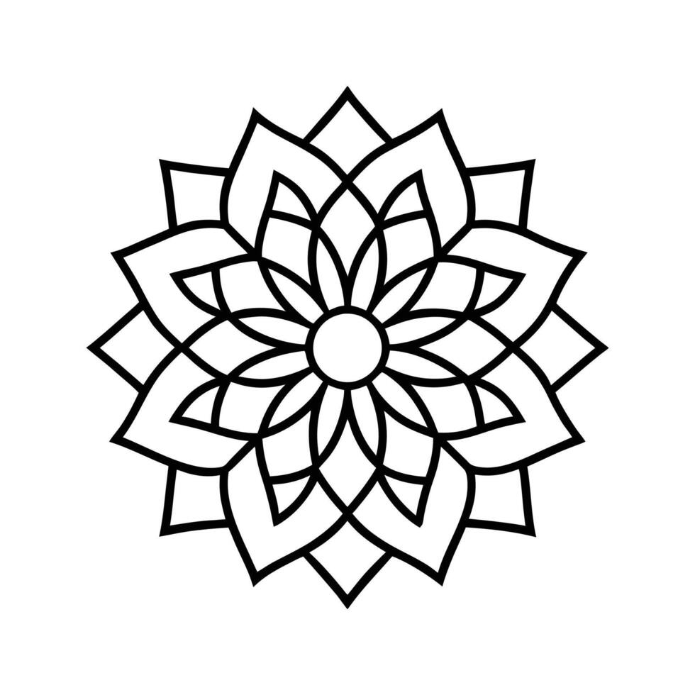Beautiful Flower Mandala design on a white background vector