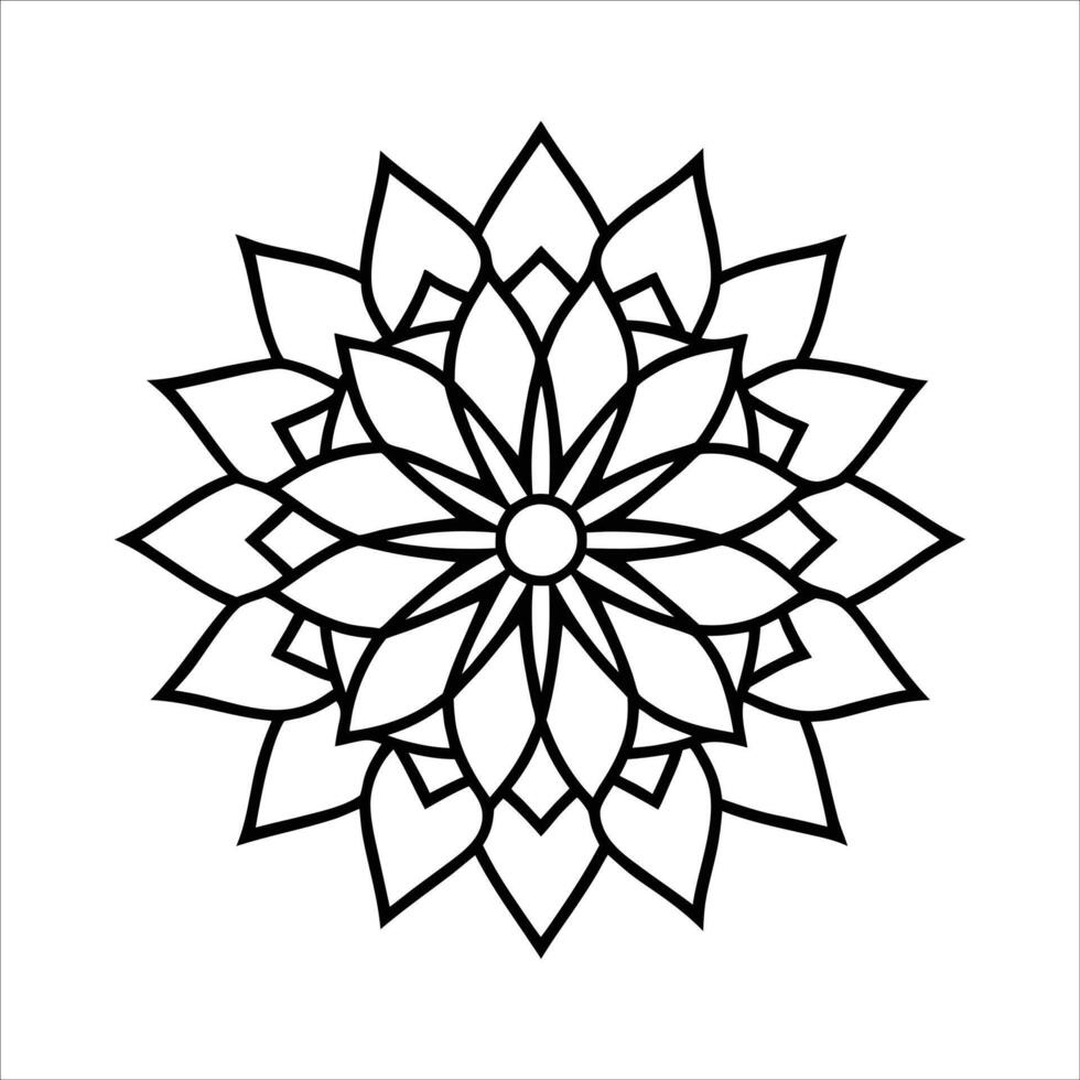 Geometric Mandala Pattern Design vector