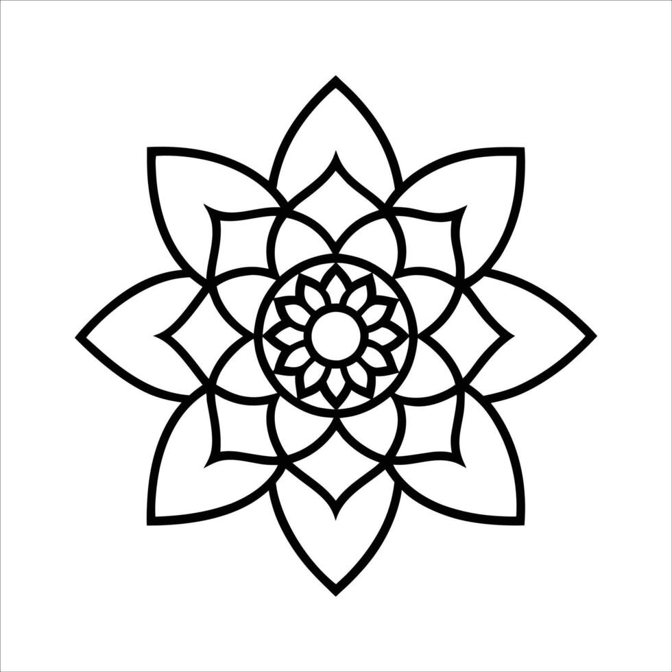 Decorative round ornament design vector