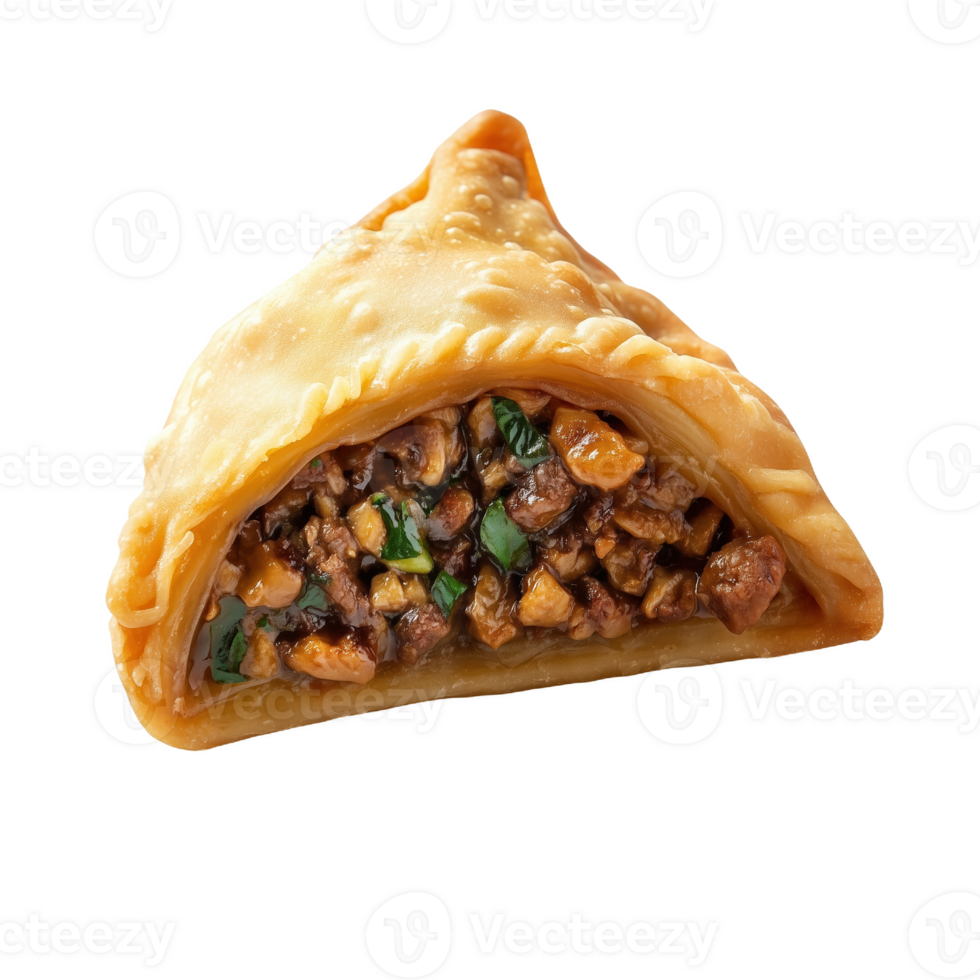 Piroli filled with savory meat and vegetables captured in intricate detail png