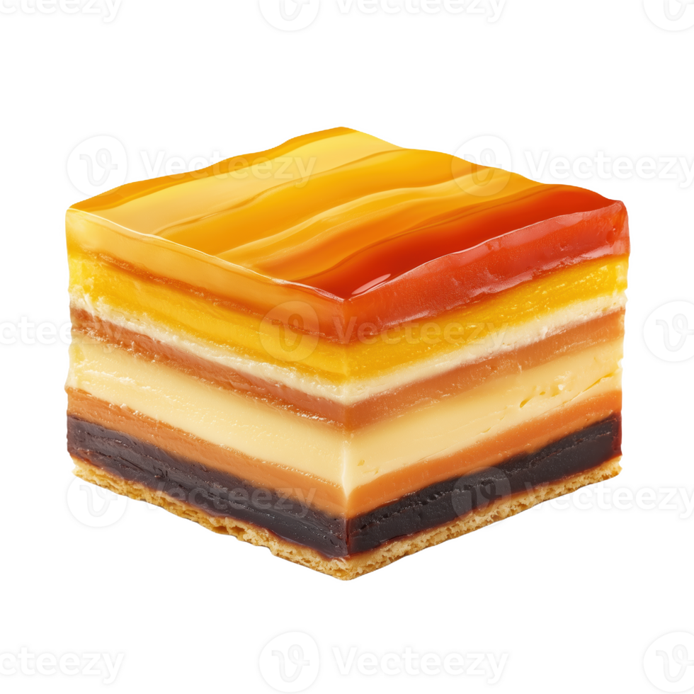 Colorful layers of lucas traditional treat served on a simple plate png