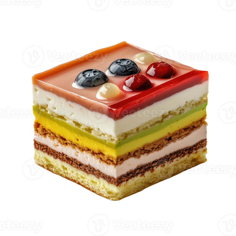 Delicious tiramisu dessert layered with vibrant colors and rich flavors in a cafe setting png