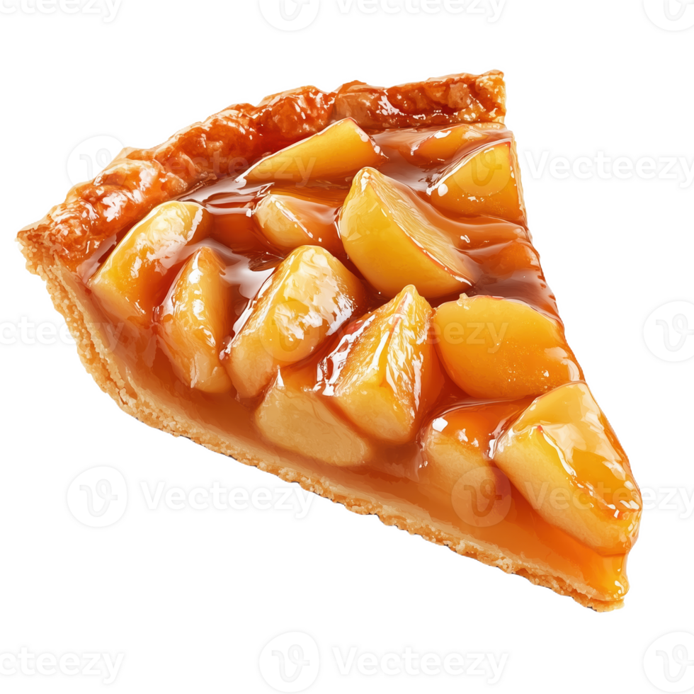 Enjoying a slice of delicious Tarte Tatin with caramelized apples png