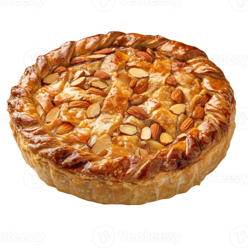 Bastila savory pie with almond topping crafted for a delightful culinary experience png