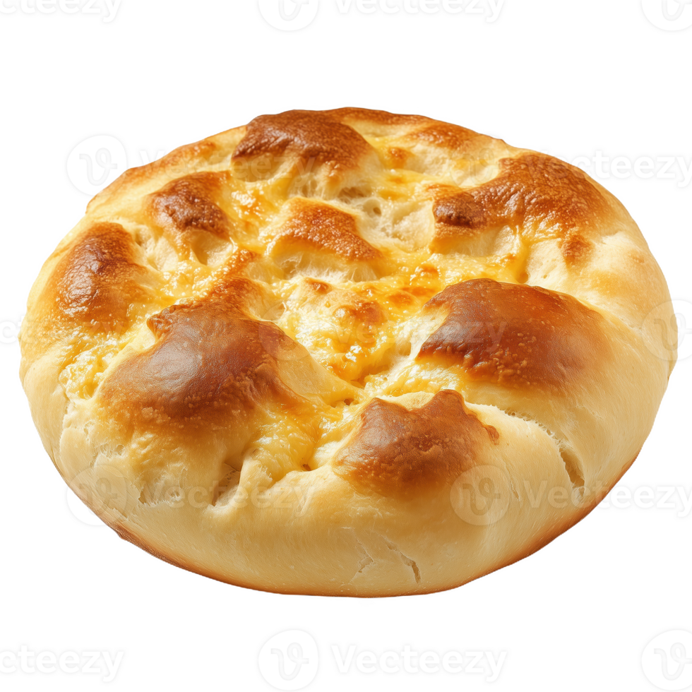 Cheese bread topped with melted cheese served warm and fresh for snacking png