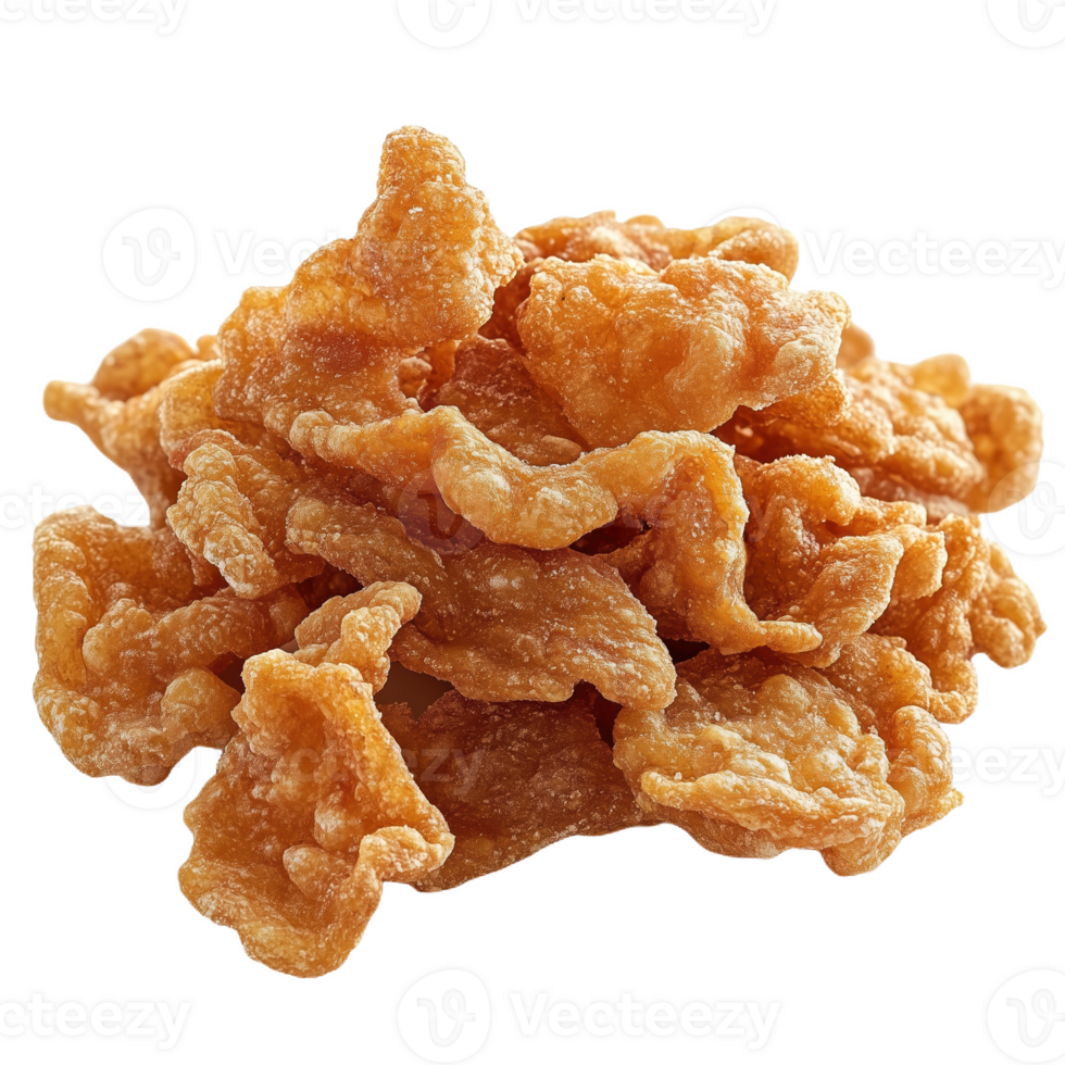 Crispy chicharron ready to be enjoyed during a flavorful culinary experience png