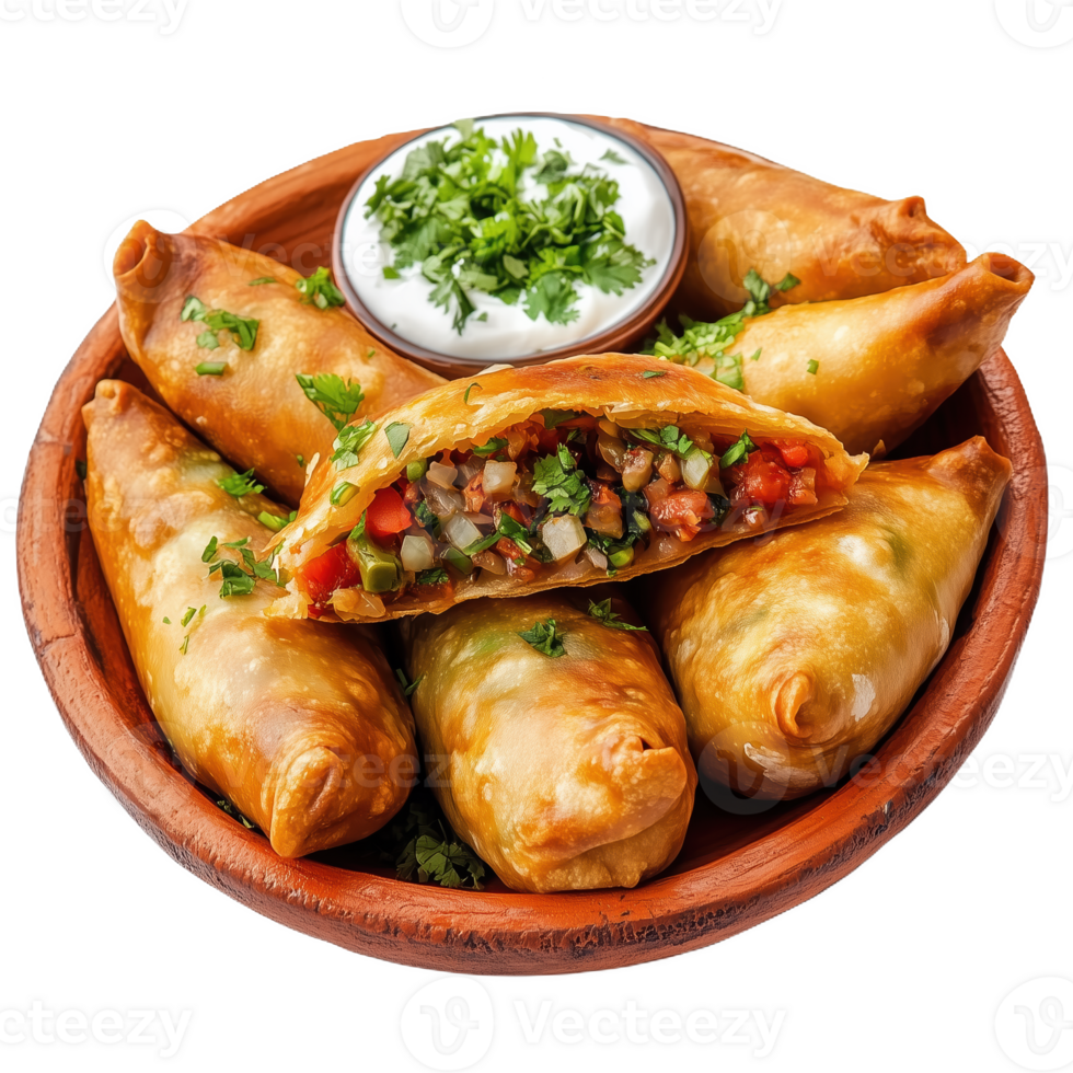 Salo traditional dish featuring delicious hand made pastries with fresh vegetables png