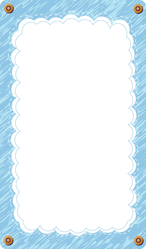 Social media frame, Y2K jeans style png