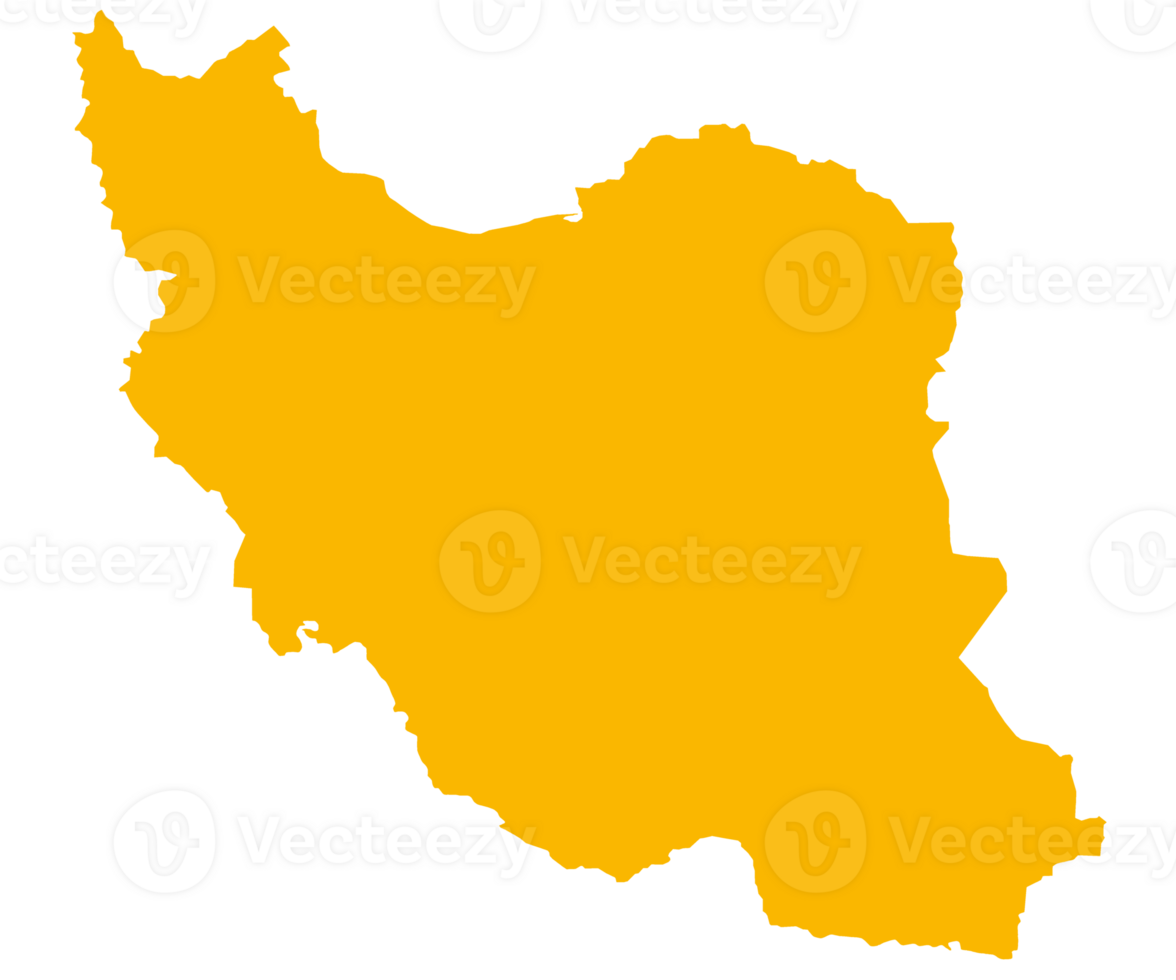 Iran country yellow map png