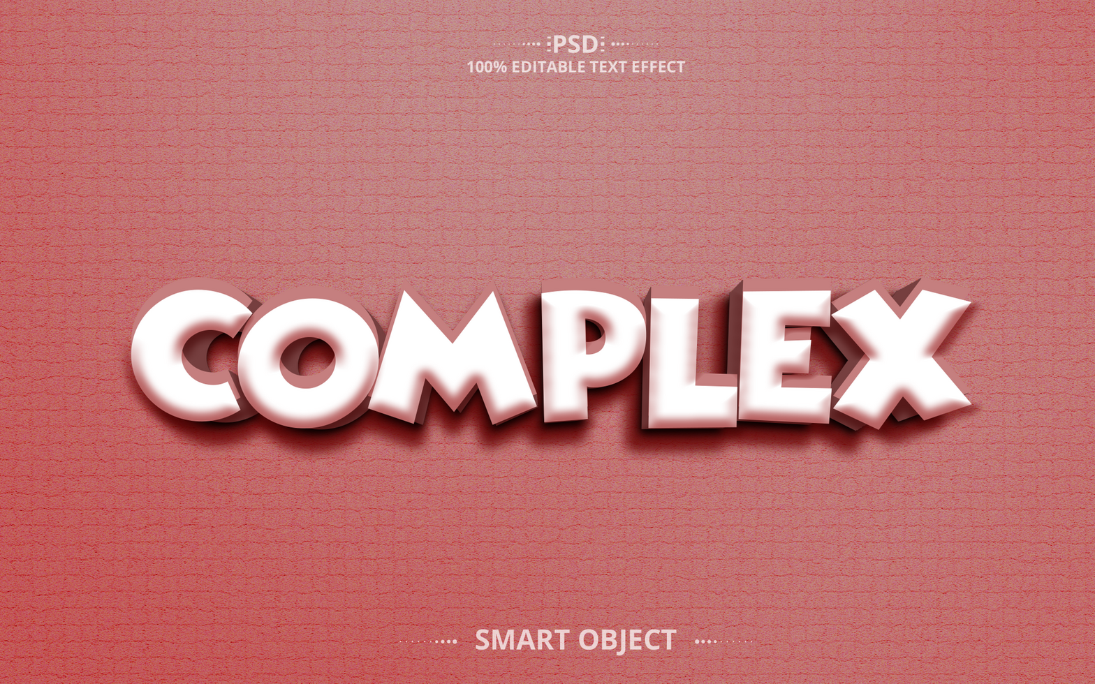 Complex 3D Editable Text Effect Design psd