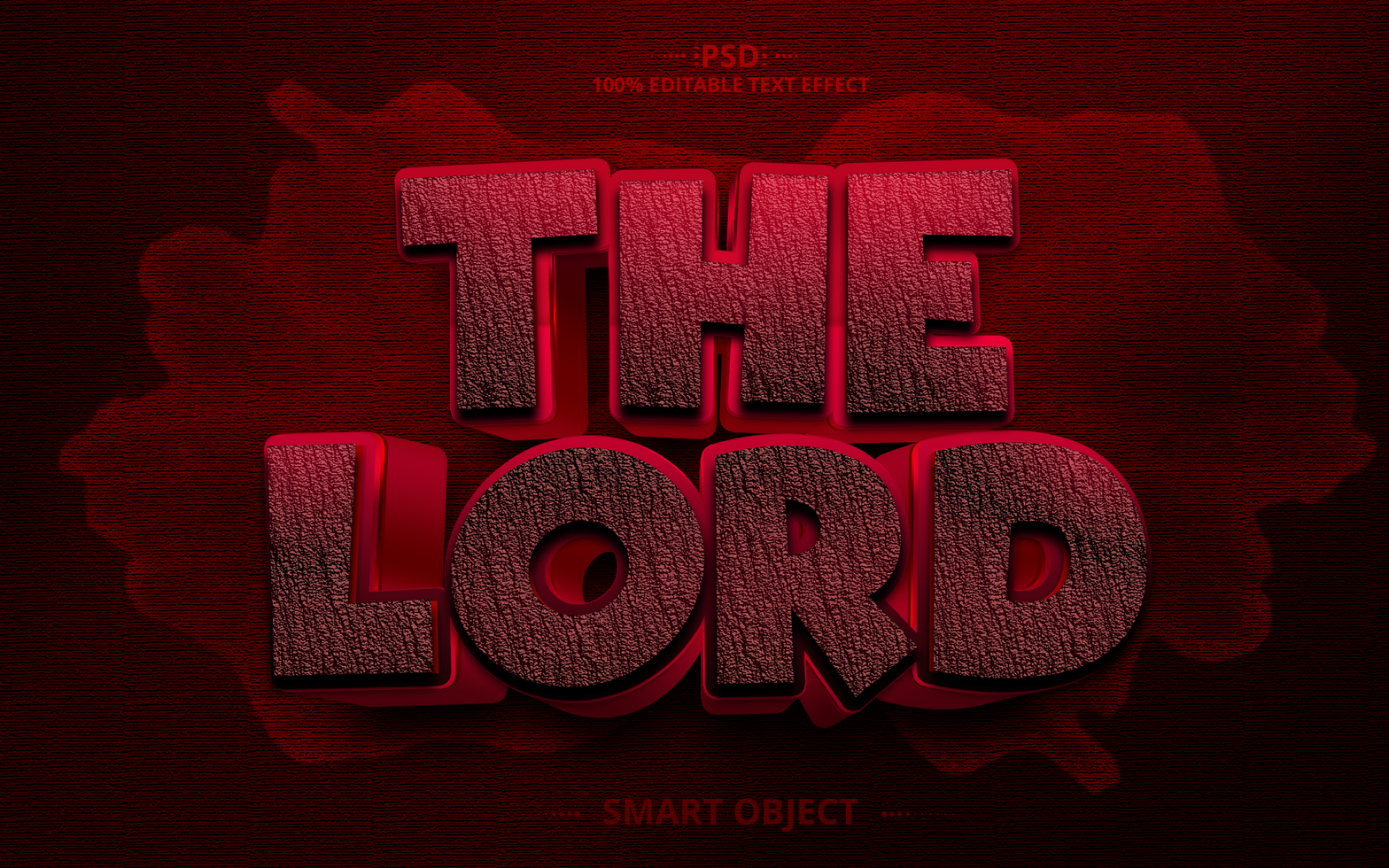 3D creative realistic Editable Text Effect Design psd