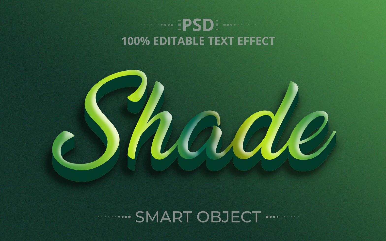 Shade 3D Editable Text Effect Design psd