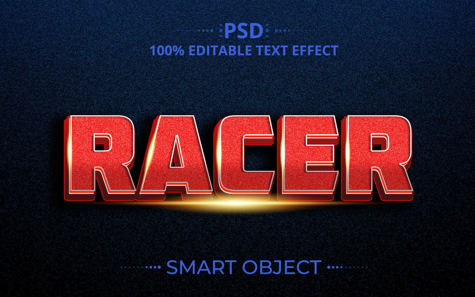 Racer 3D creative Editable Text Effect Design psd