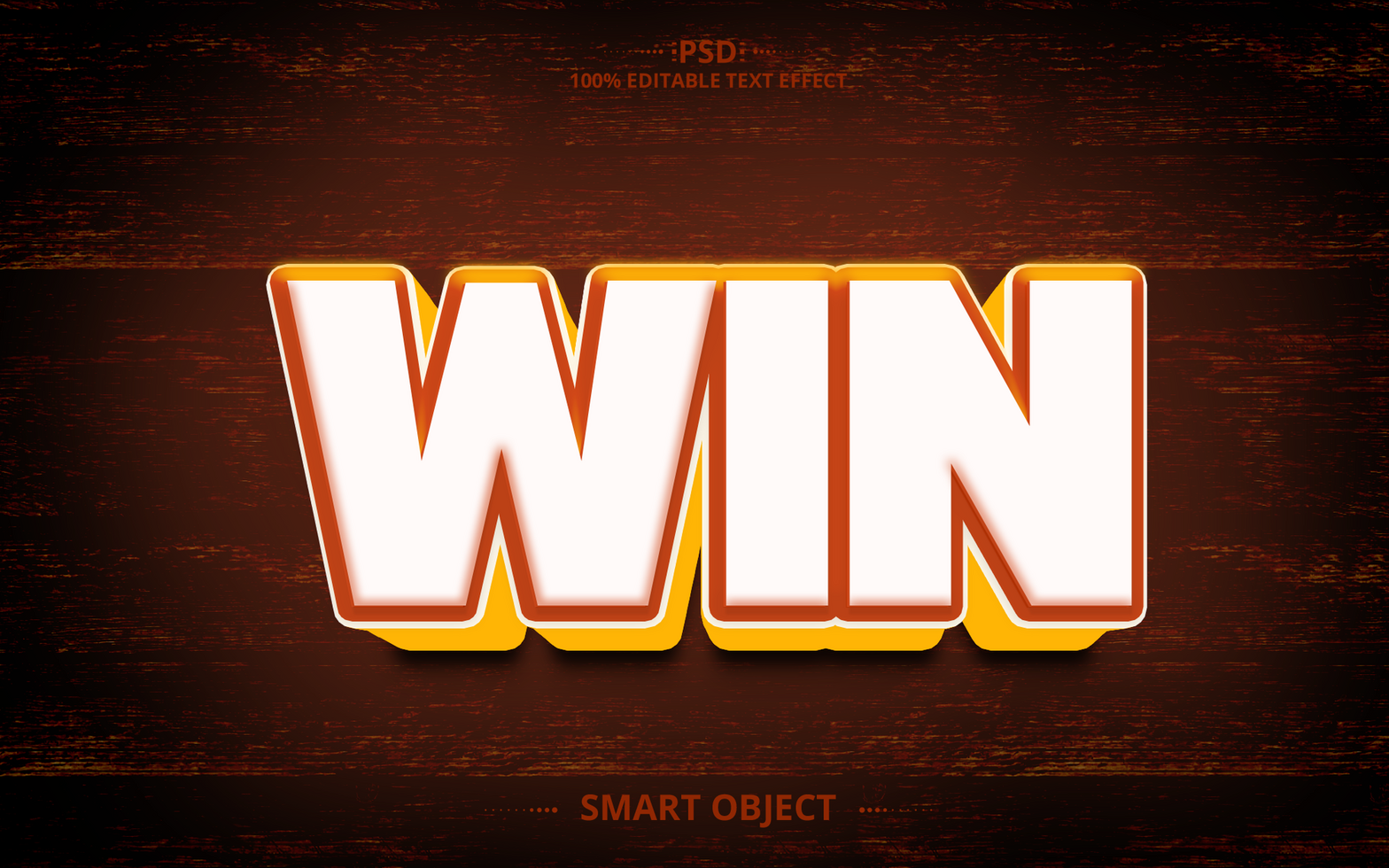 Win 3D text effect design psd